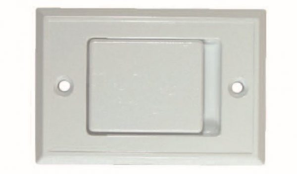 Saugsteckdose Metall weiß - 150120